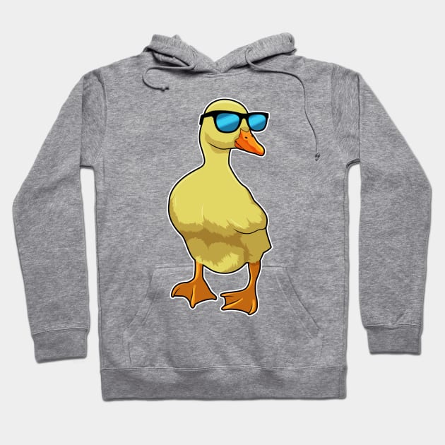 Duck with Sunglasses Hoodie by Markus Schnabel